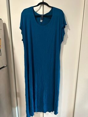 Swimsuits For All Teal Scoop Neck Dress Top